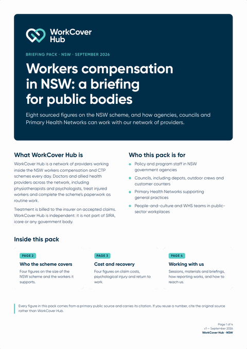 Preview of the briefing pack: Workers compensation in NSW: a briefing for public bodies